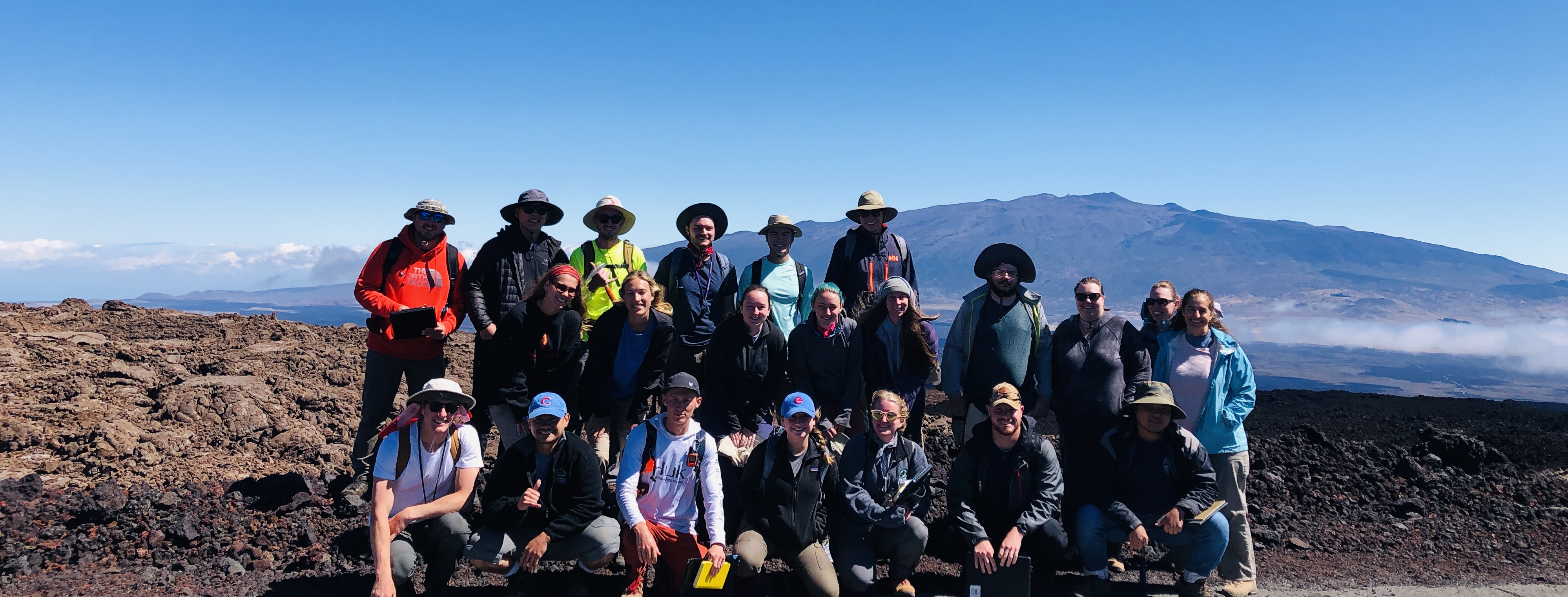 Panoramic view of Hawaiian volcanic landscape during the BHNSFS Volcanology Field Camp